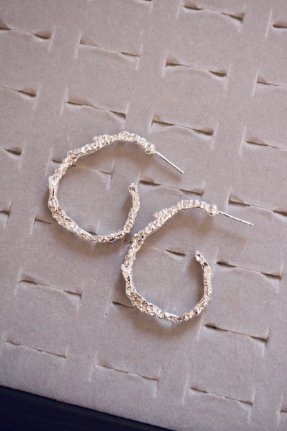 RAW HOOP EARRINGS