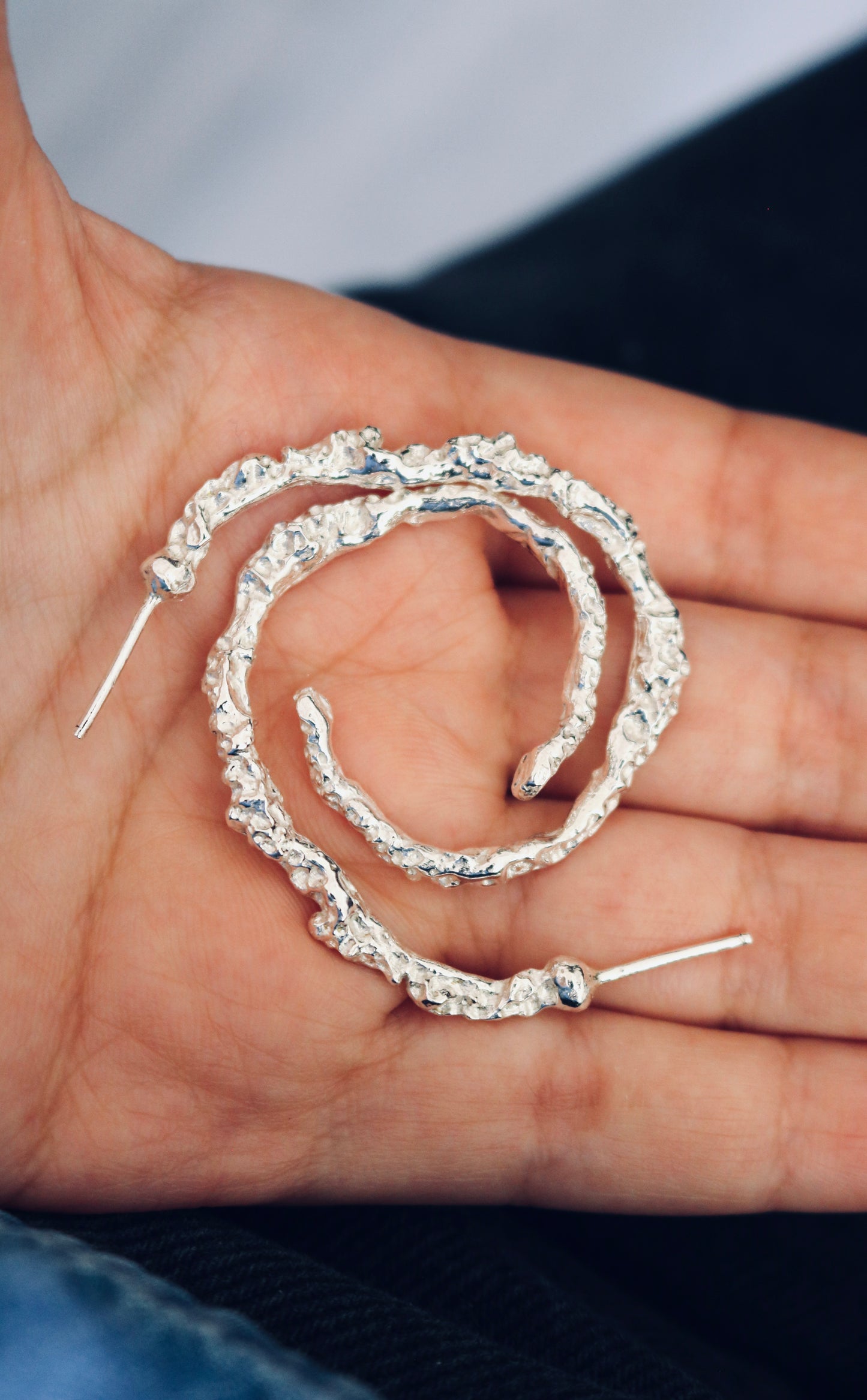 RAW HOOP EARRINGS