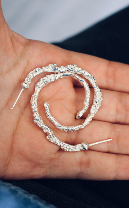 RAW HOOP EARRINGS