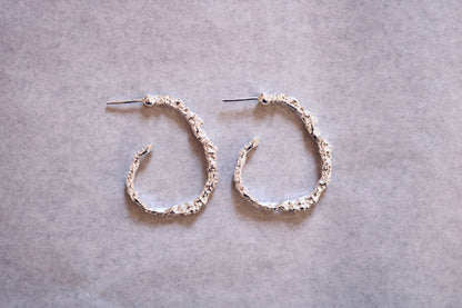 RAW HOOP EARRINGS